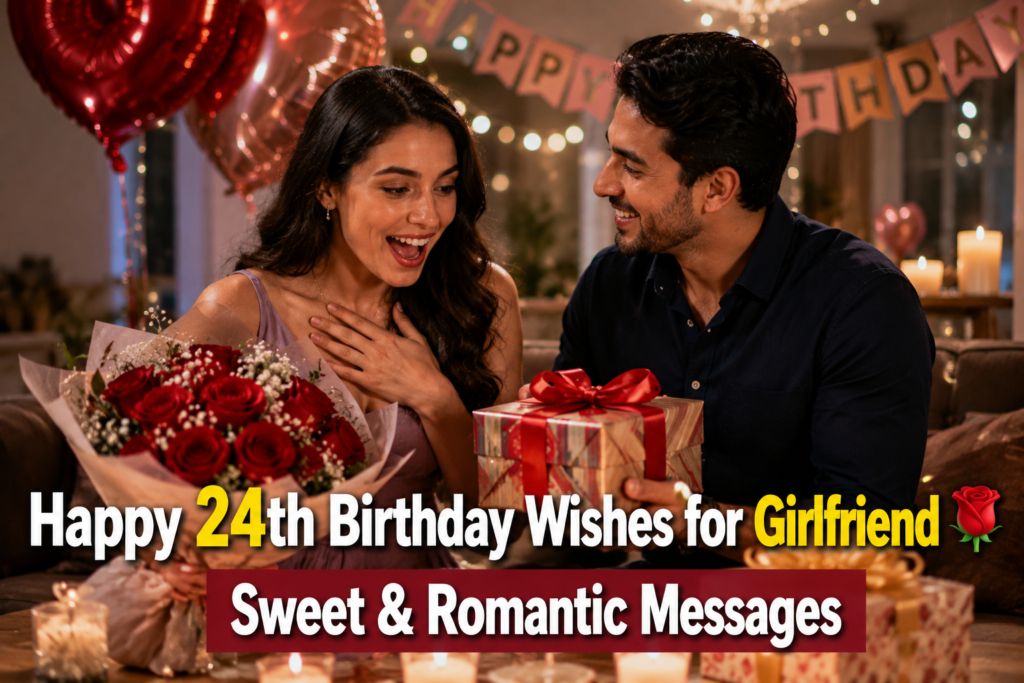 Happy 24th Birthday Wishes for Girlfriend