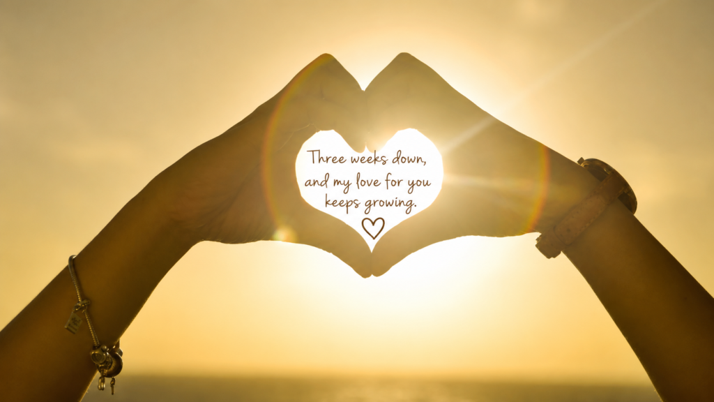 3rd Week Anniversary Wishes for gf