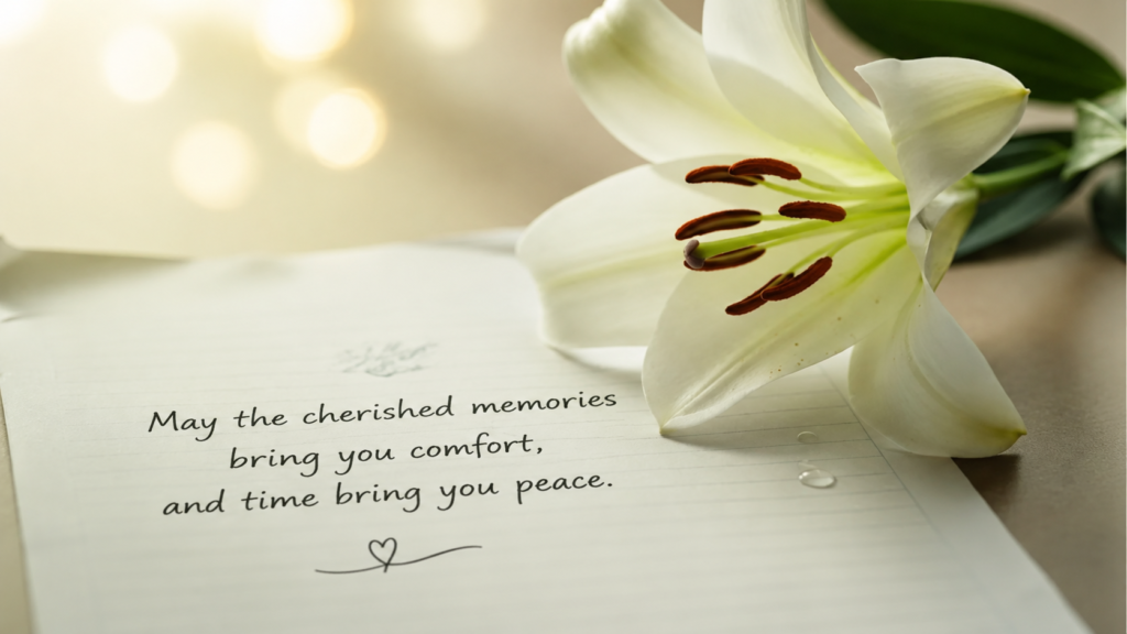 Heart touching condolence messages